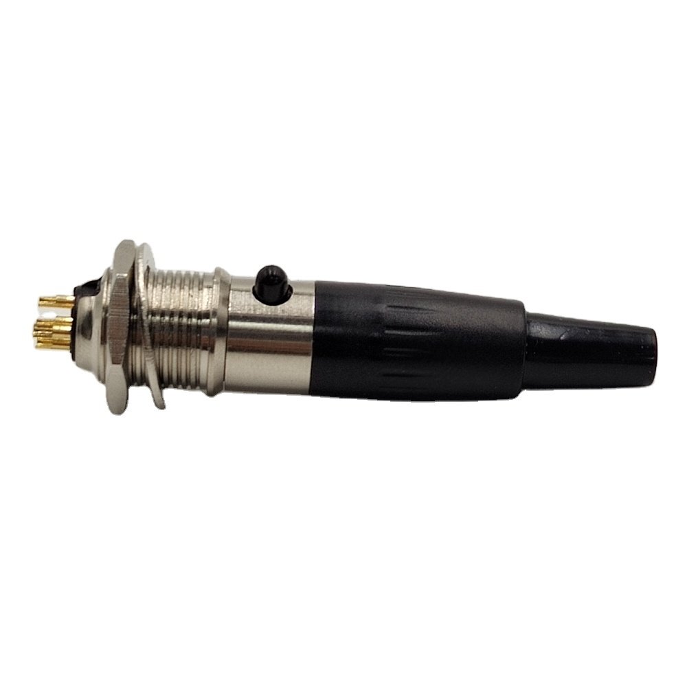 Mini Tiny XLR Male Socket 4 Pin Panel Mount Connector Male Mini XLR 4pin Socket With Nut Mini Tiny XLR Socket 4 Pin Panel Mount