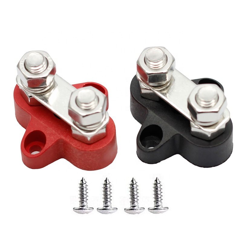 DC 48V 150A BusBar M10 Terminal Block Power Stud Battery Bus Bar Connector for Truck RV Boat