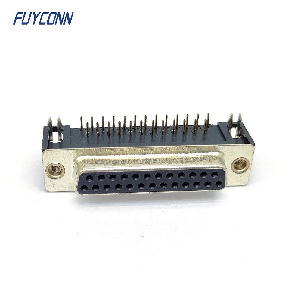 9pin 15pin 25pin 37Pin Female DB Connector, 8.08mm 9 15 25 37 pin Right Angle PCB D-SUB Female Connector