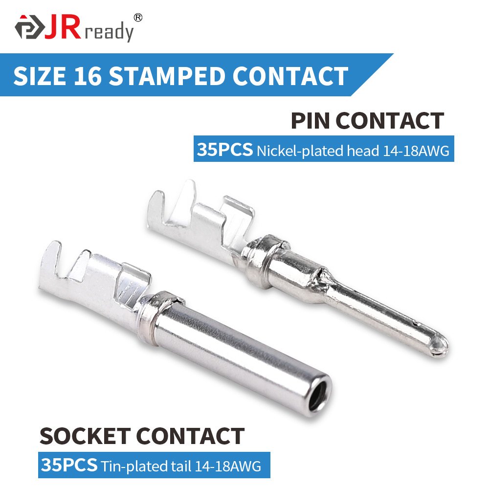 JRready ST6302 208 PCS DT Deutsch Connector Kit,2 Sets 2pin 3 4pin 6 8 12 Pin DT Series Connector with 16 Stamped Contacts
