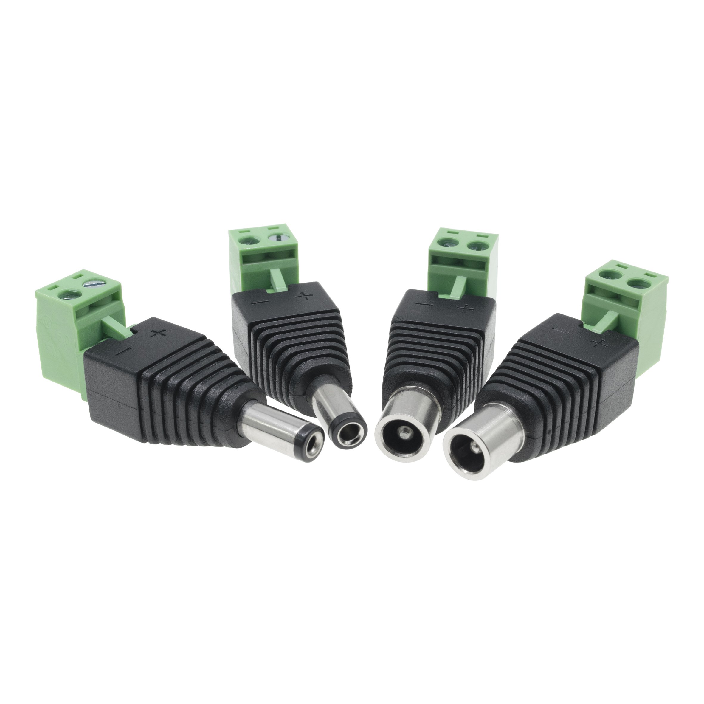 Wholesales Screw Locking Low Voltage 2Pin 5521 Male Female DC Power Plug Fast Cable Connectors Accessories for LED Strip Power