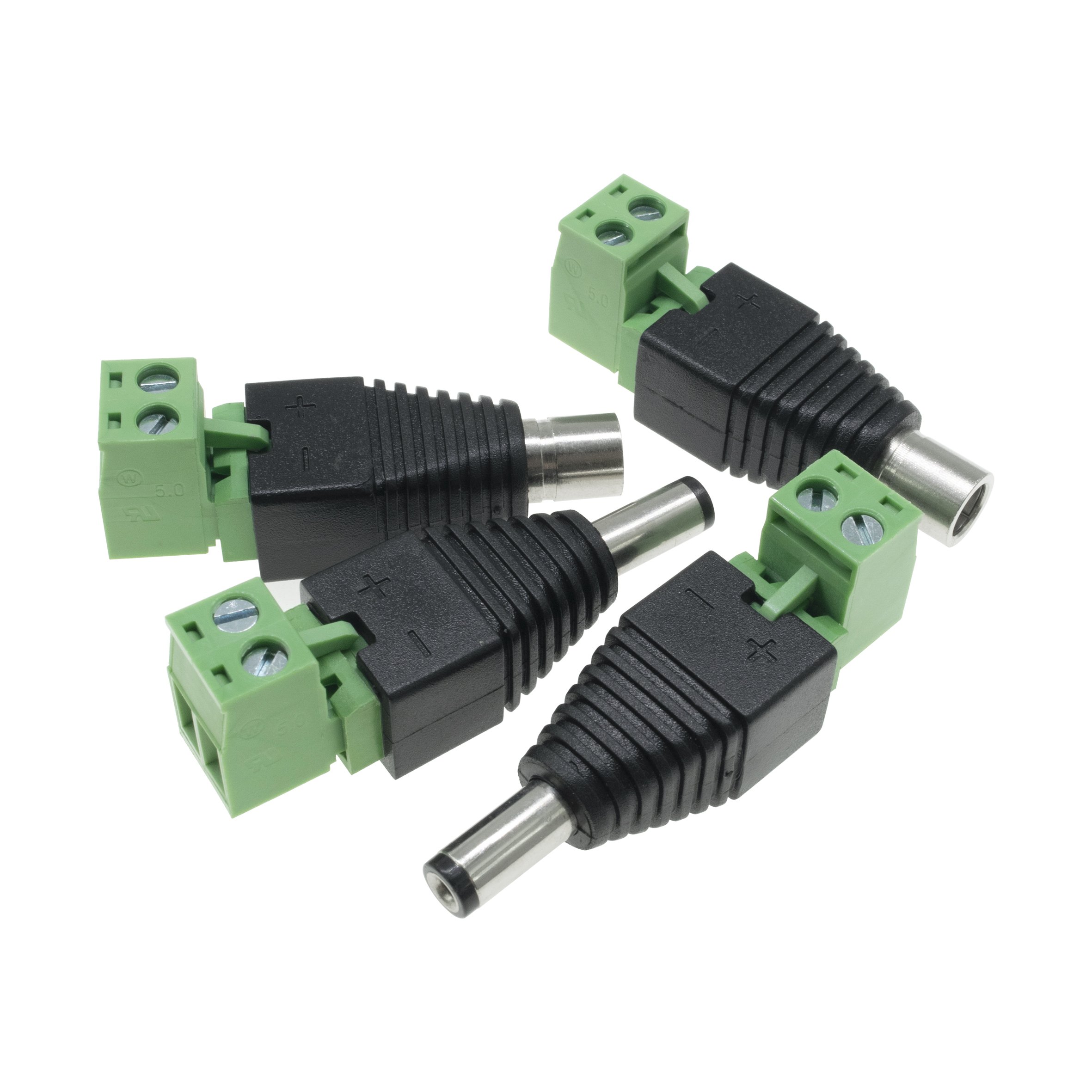 Wholesales Screw Locking Low Voltage 2Pin 5521 Male Female DC Power Plug Fast Cable Connectors Accessories for LED Strip Power