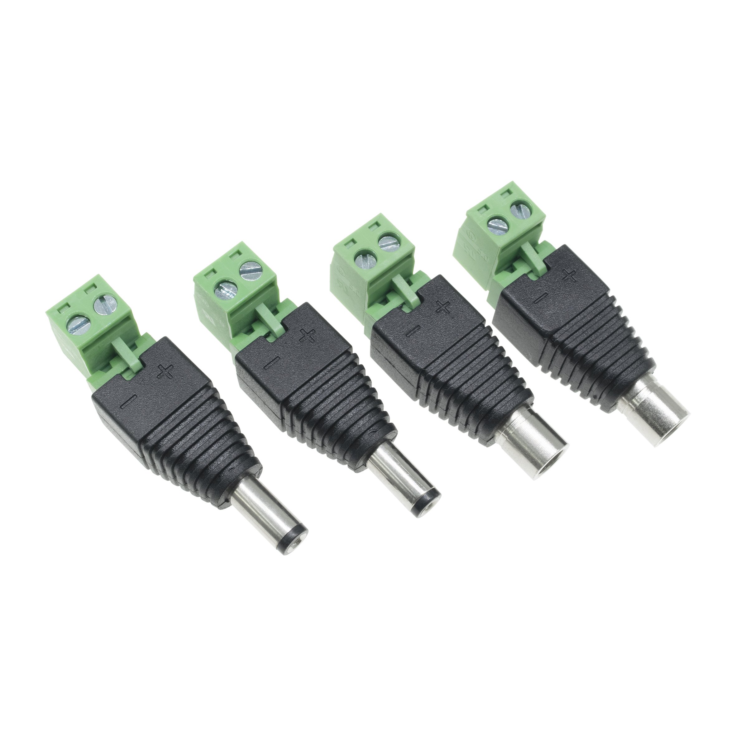 Wholesales Screw Locking Low Voltage 2Pin 5521 Male Female DC Power Plug Fast Cable Connectors Accessories for LED Strip Power