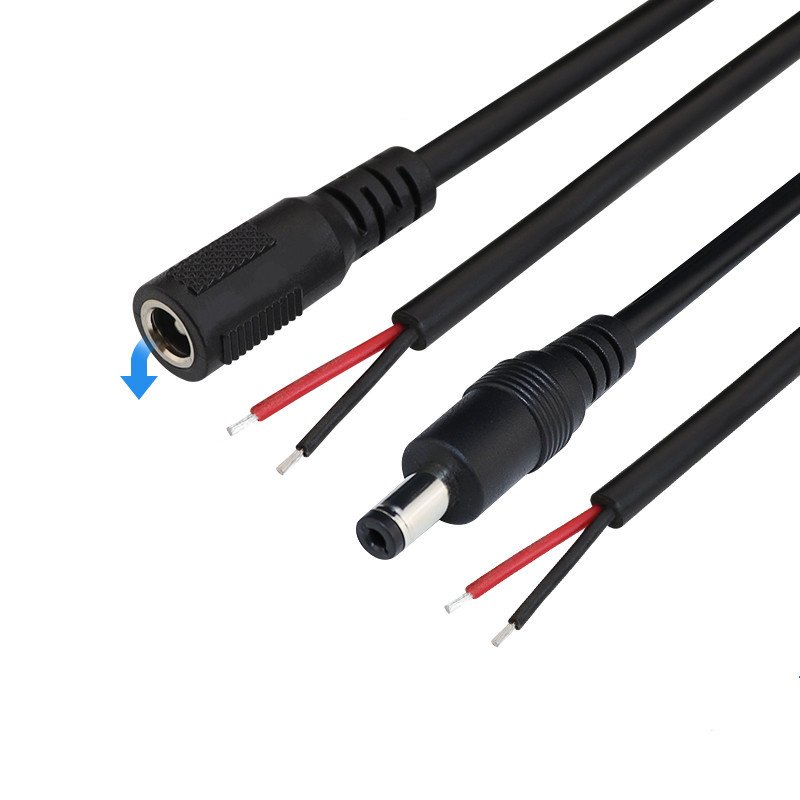Wholesale DC Power Cable Male Female Bare Wire Open End Power Wire Supply Repair Cable, Barrel Connector Pigtail for Solar Cell