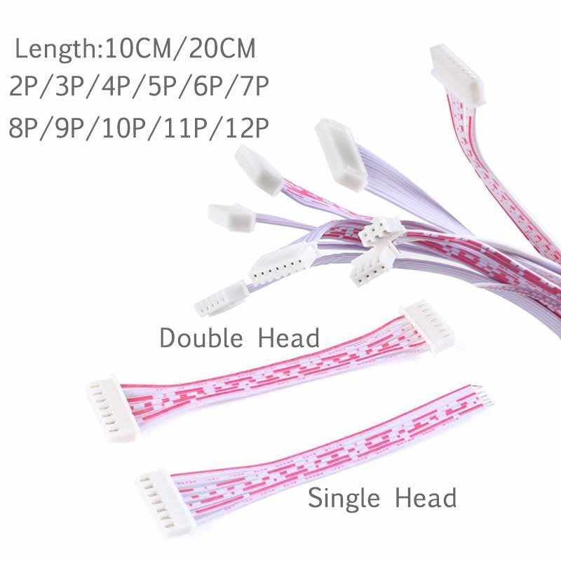 XH2.54 Female Connector Terminal Cable 10cm 20cm 2.54 JST Wire Connector 2p 3p 4p 6p 8p 10p 12p Single / Double Head