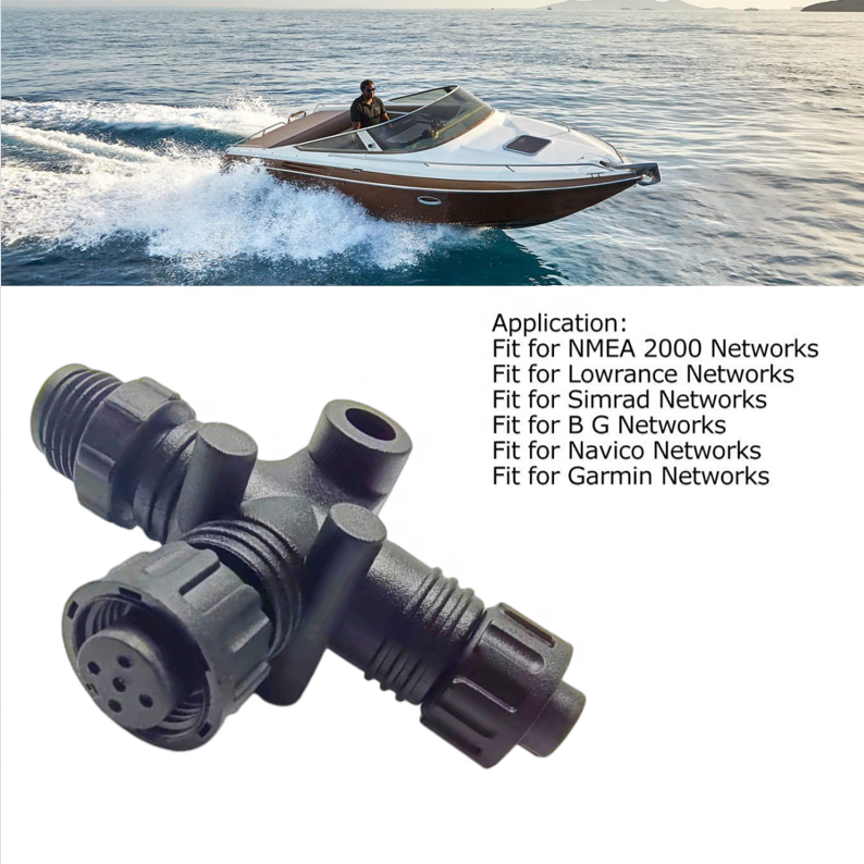 waterproof connectors pcb board terminal block marine T connector 5Pin Ip67 Marine Nmea 2000