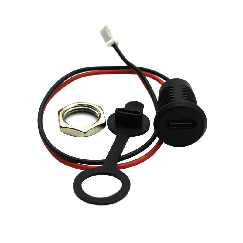 Custom Type C Female Connector Waterproof Charging Port Panel Mount USB C Socket Wire Assembly