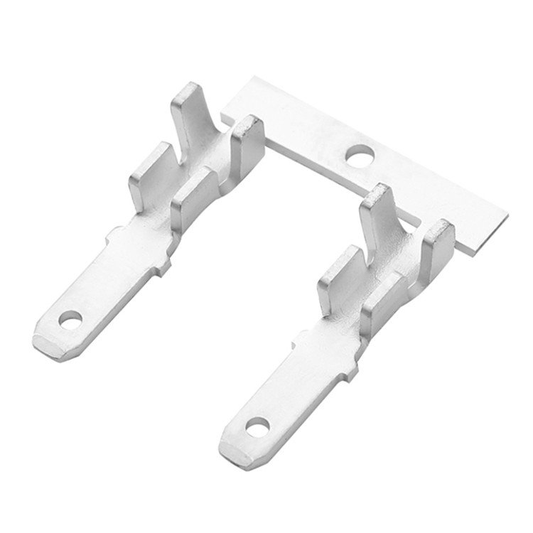 110/187/250 Series Spade Faston Wire Connector 2.8/4.8/6.3mm Electric Quick Butt Brass Splice Crimp Male Chain Terminals In Reel