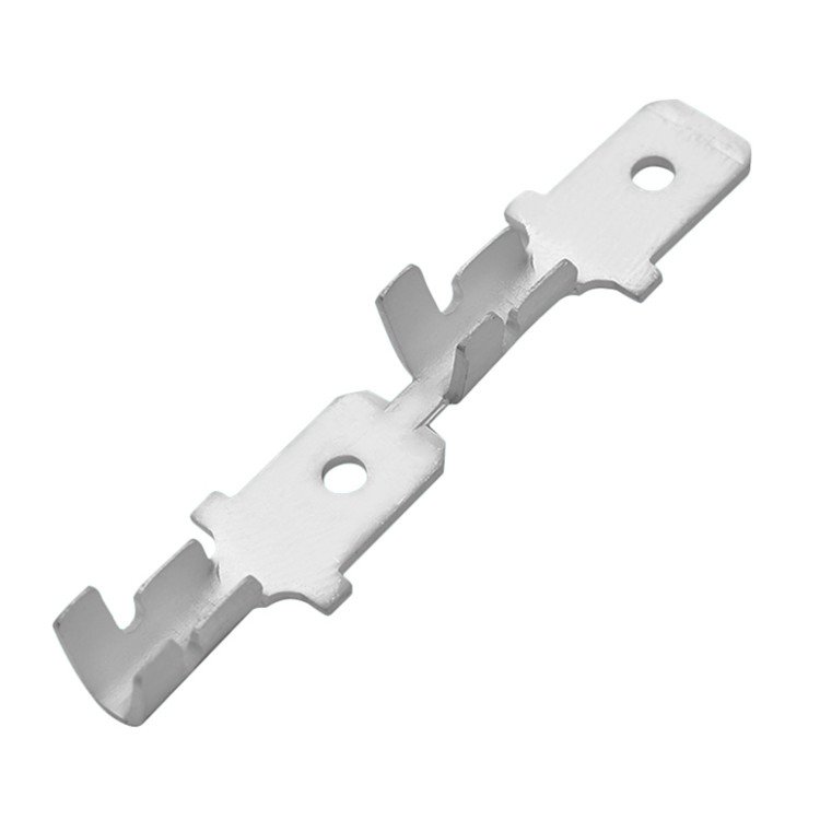 110/187/250 Series Spade Faston Wire Connector 2.8/4.8/6.3mm Electric Quick Butt Brass Splice Crimp Male Chain Terminals In Reel