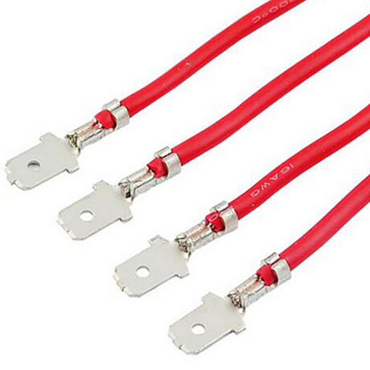 110/187/250 Series Spade Faston Wire Connector 2.8/4.8/6.3mm Electric Quick Butt Brass Splice Crimp Male Chain Terminals In Reel