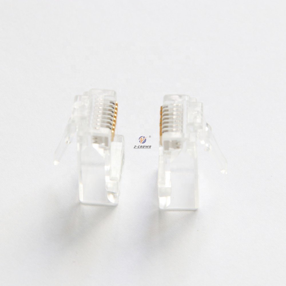 50pcs UTP 8P8C Connector gold plating cat5e rj45 connector