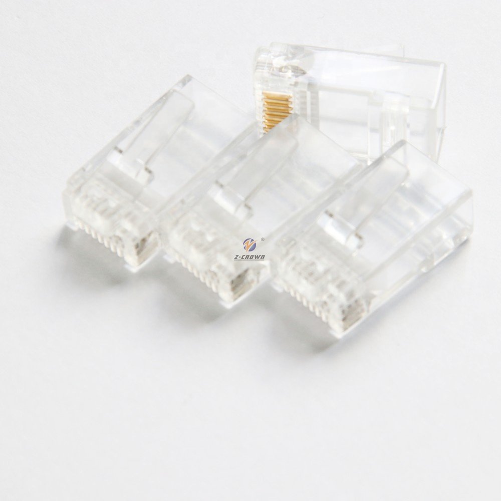 50pcs UTP 8P8C Connector gold plating cat5e rj45 connector