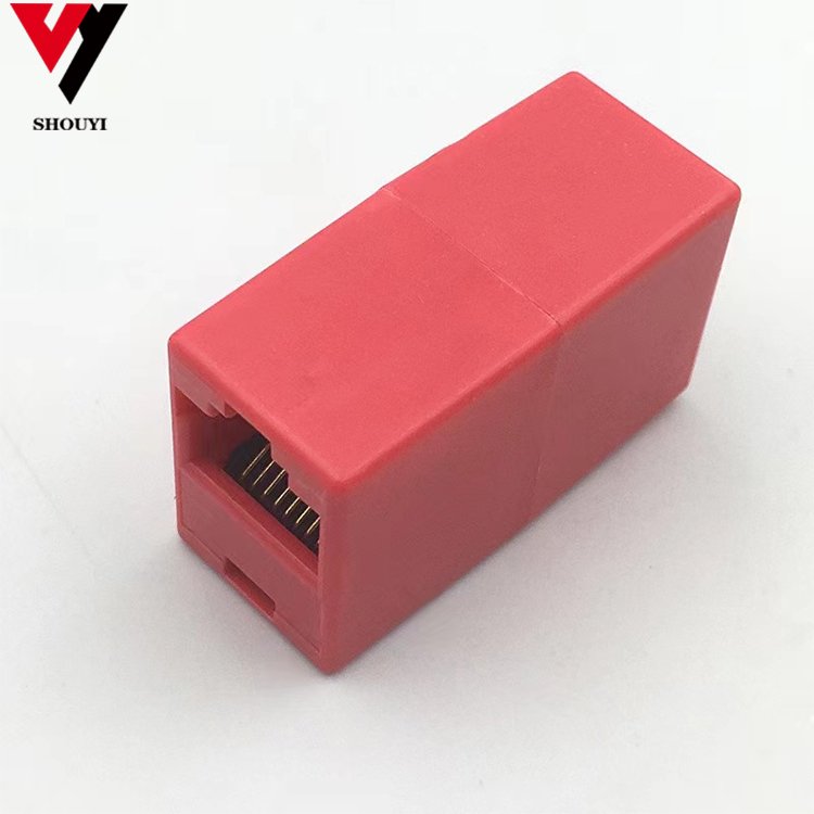 Network cable connector network pair connector RJ45 double head connection extender crystal head interface in multiple colors
