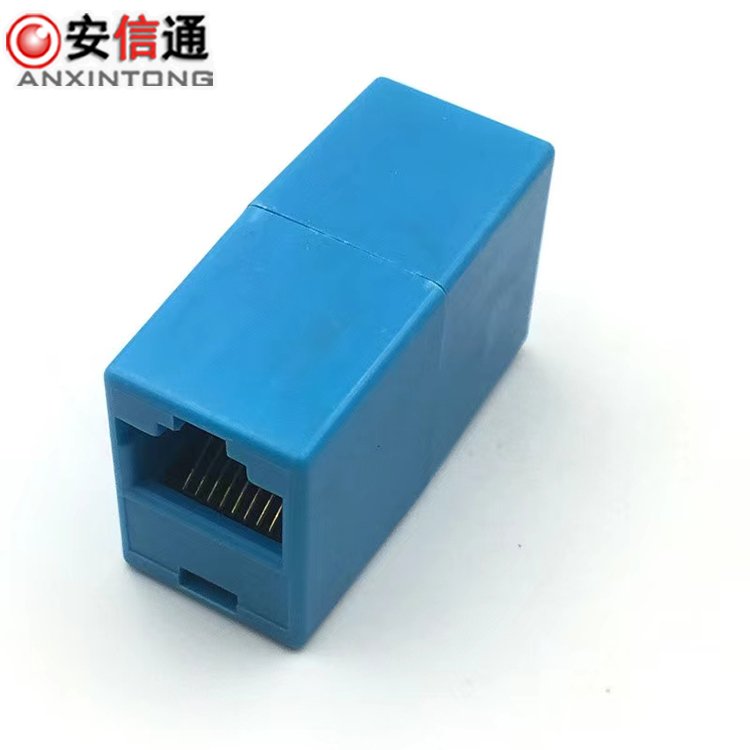 Network cable connector network pair connector RJ45 double head connection extender crystal head interface in multiple colors