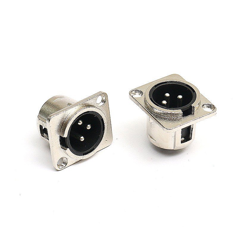 XLR male Connector 3 Pin 5 Pin 7 Pin XLR Jack Metal Housing Panel Mount Connector for speaker box