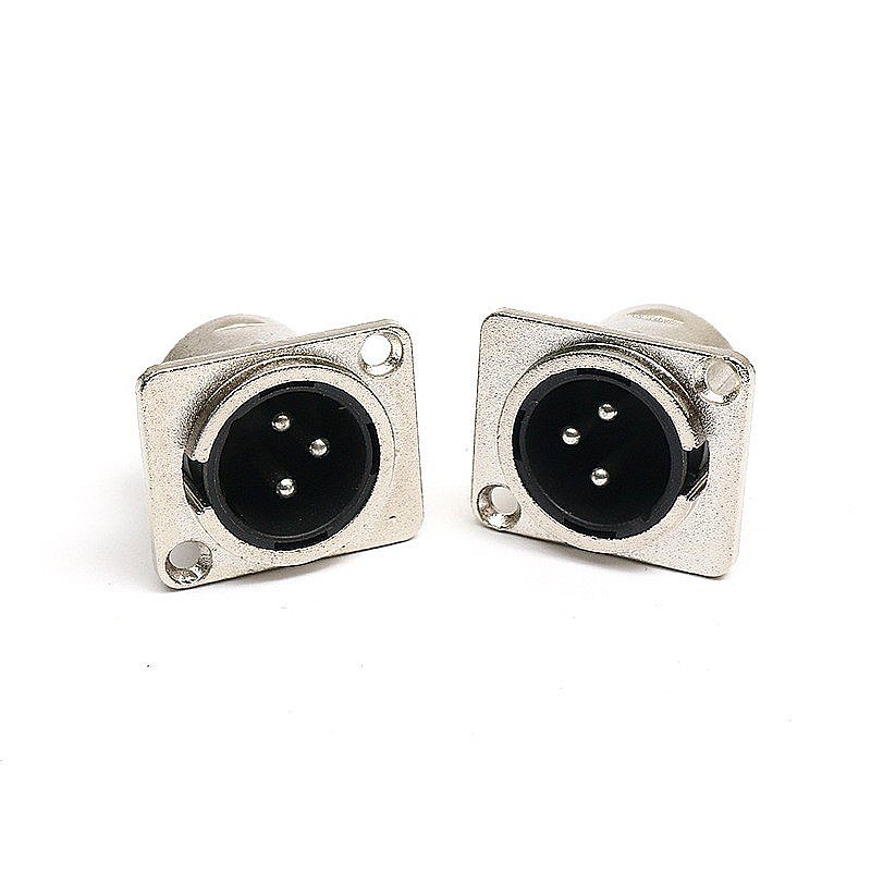 XLR male Connector 3 Pin 5 Pin 7 Pin XLR Jack Metal Housing Panel Mount Connector for speaker box