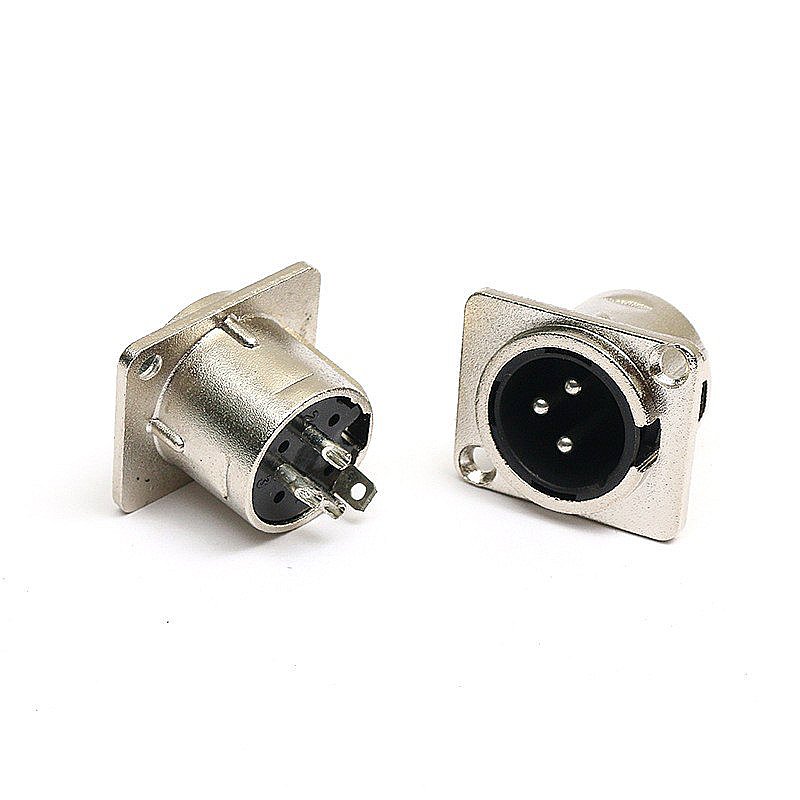 XLR male Connector 3 Pin 5 Pin 7 Pin XLR Jack Metal Housing Panel Mount Connector for speaker box