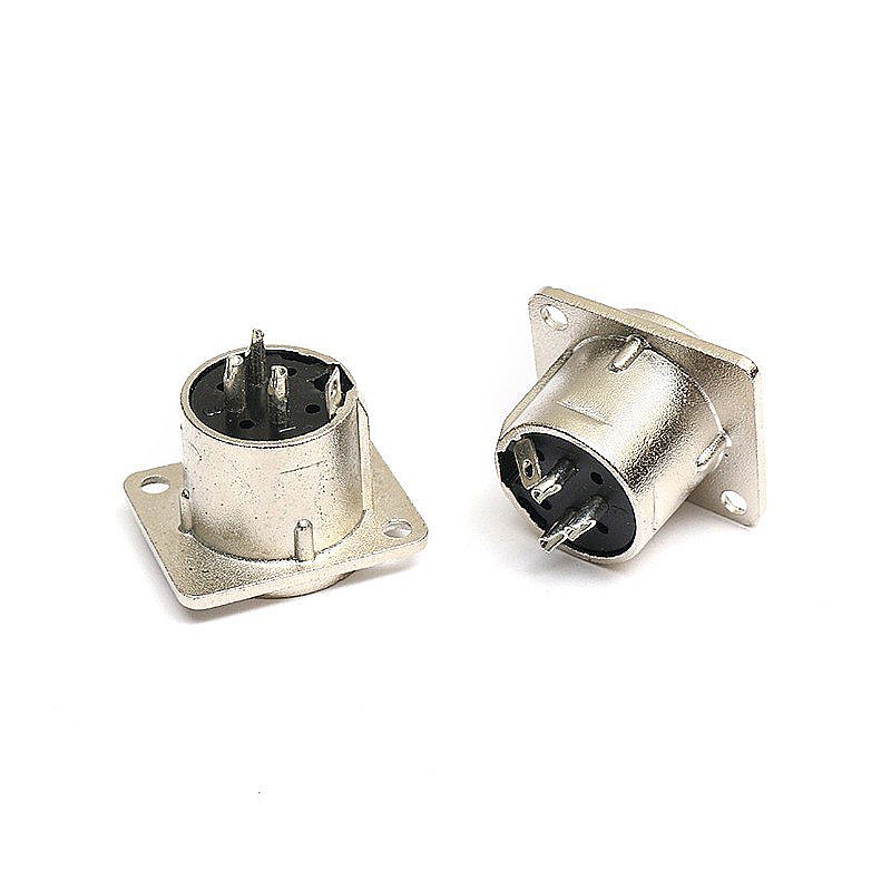 XLR male Connector 3 Pin 5 Pin 7 Pin XLR Jack Metal Housing Panel Mount Connector for speaker box