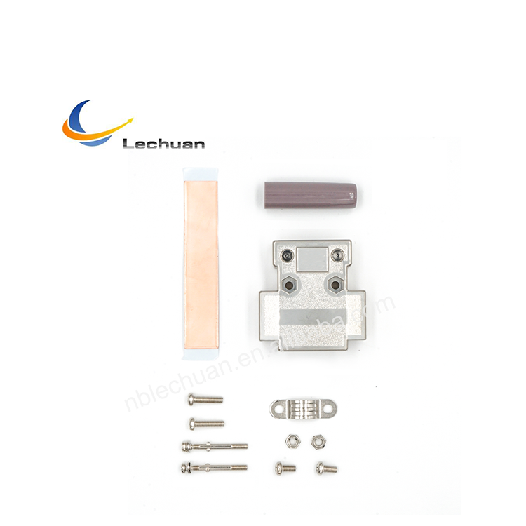 LECHUAN D-SUB Connector Backshell 15Pin DDK I7JE Series 17JE-15H-1A-CF Plastic Hood Kit