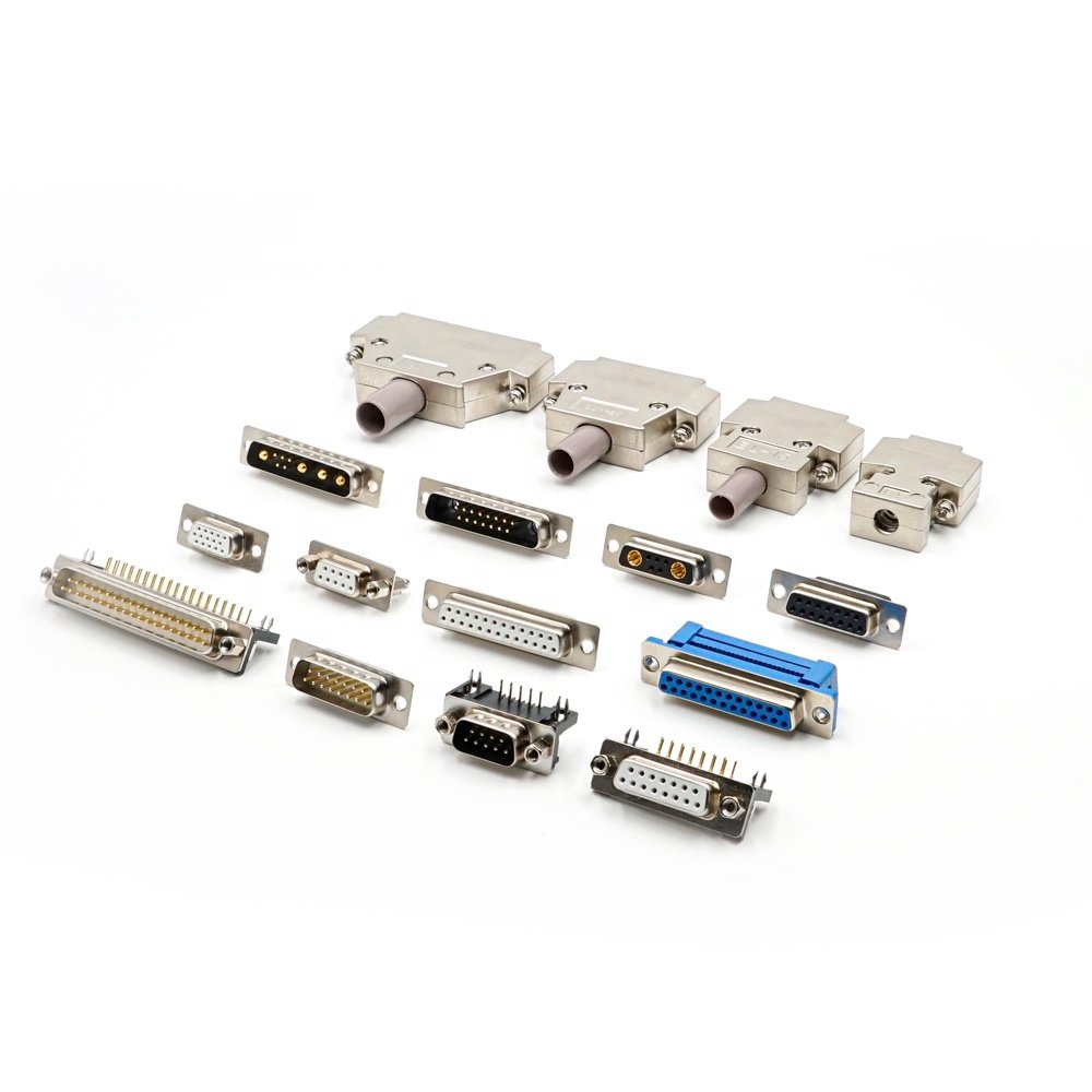 LECHUAN D-SUB Connector Backshell 15Pin DDK I7JE Series 17JE-15H-1A-CF Plastic Hood Kit