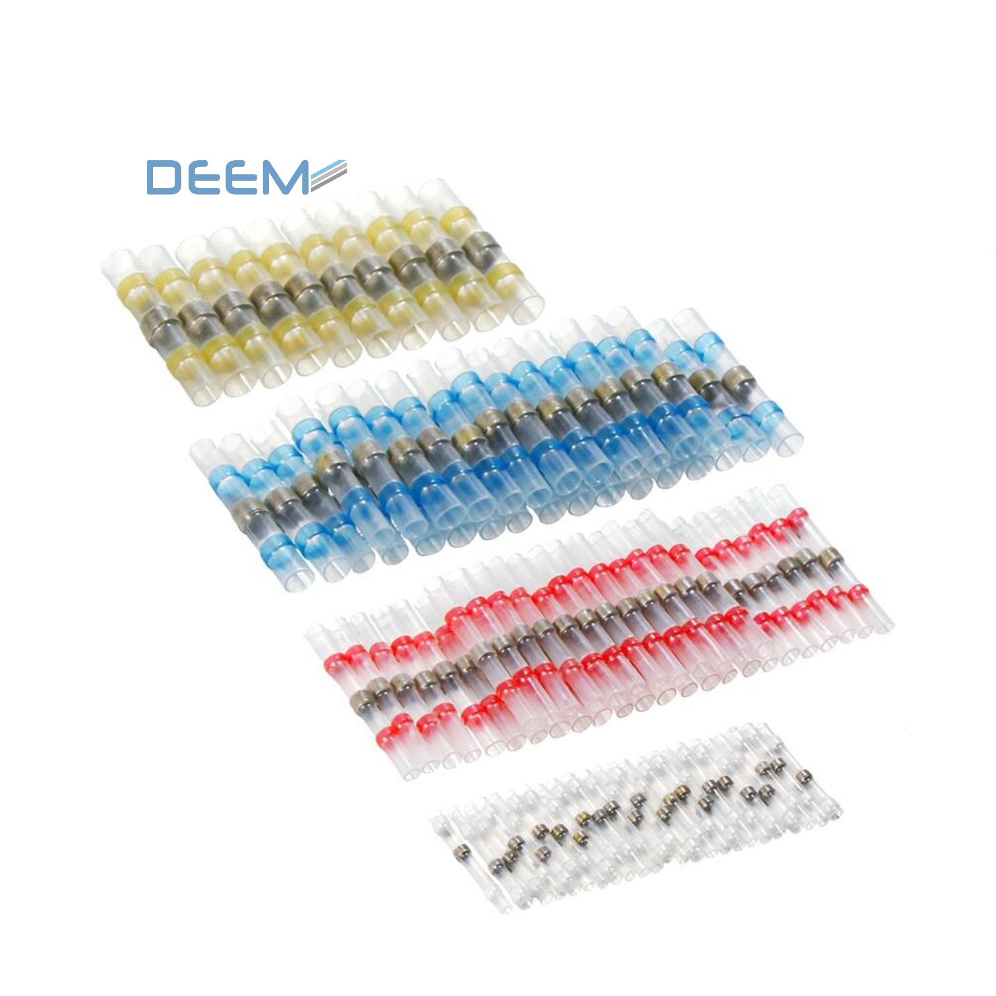 Deem Solder Seal Heat Shrink Butt Connectors Splice Connectors Solder Terminal Seal Wire Heat Shrink Butt Connectors
