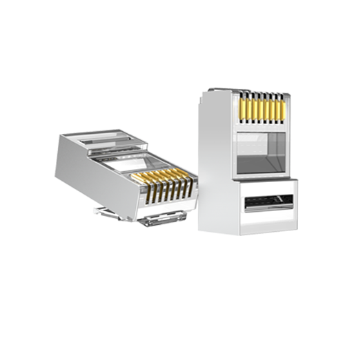 unshielded RJ45 PLUG Metal 8 Pin Ethernet Connector Shielded Cat6A Modular Plug Network Connector for Cat5e Cat6 Cable