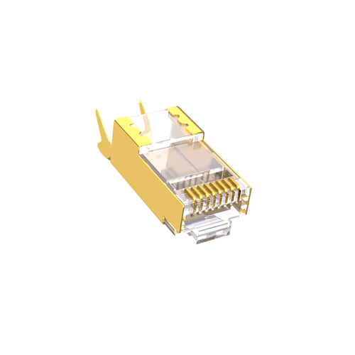 unshielded RJ45 PLUG Metal 8 Pin Ethernet Connector Shielded Cat6A Modular Plug Network Connector for Cat5e Cat6 Cable
