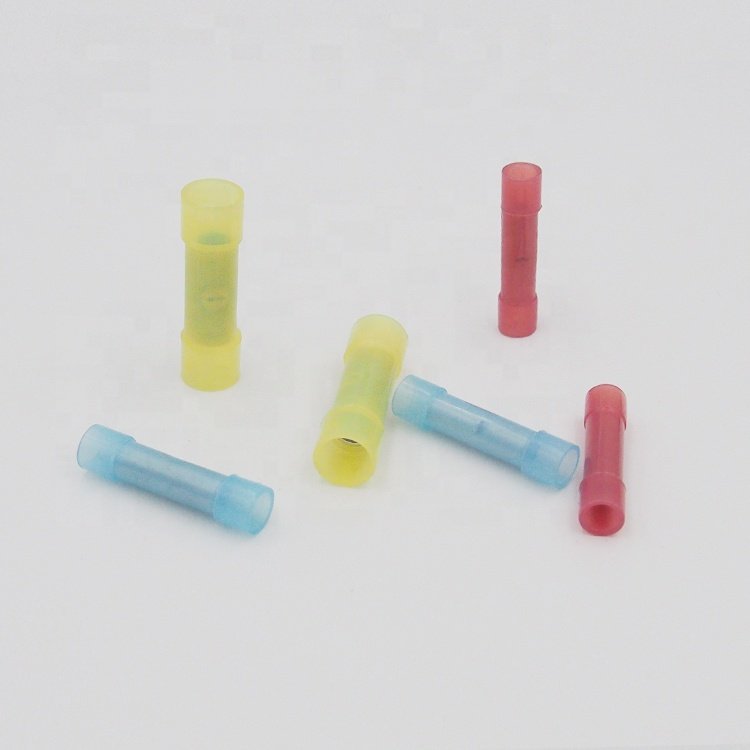 High quality insulated butt connectors splice crimp blue red yellow electrical marine waterproof heat shrink butt connectors