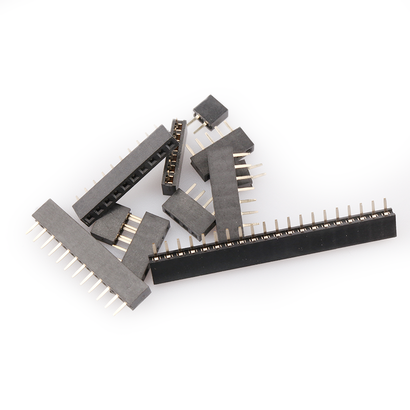 1*2/3/4/5/10/12/16/20 Pin 2.54/2.0mm Single Row Straight Male+Female SIL Pin Header Socket Row Strip PCB Connector for Arduino