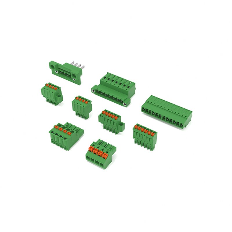 spring pcb terminal block pluggable terminal block connector 2-24 pin 2.5mm 3.5mm 3.81mm 5.0mm 5.08mm 7.62mm
