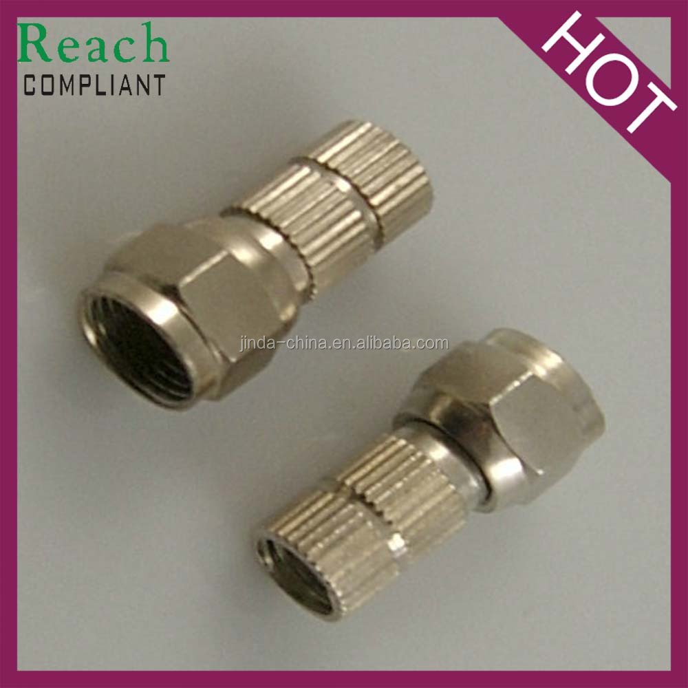 high end cheap rg6 rg59 f male female jack plug connector
