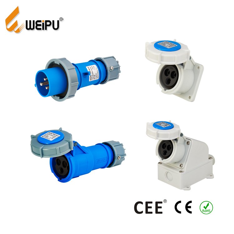 IEC60309 WEIPU connector 220V standard 16A 3P 4P 5P male Industrial power plug for house light
