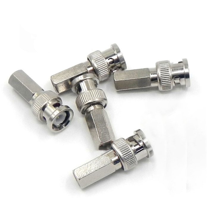 CCTV Camera Coaxial Cable Assembly Hexagon Shape Twist On Coax rg59/rg6 BNC Male Connector