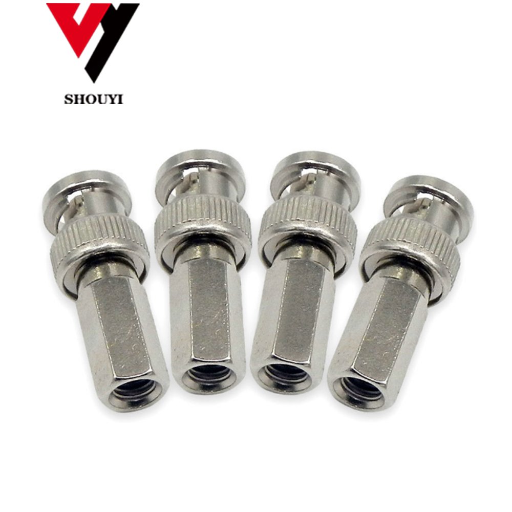 CCTV Camera Coaxial Cable Assembly Hexagon Shape Twist On Coax rg59/rg6 BNC Male Connector