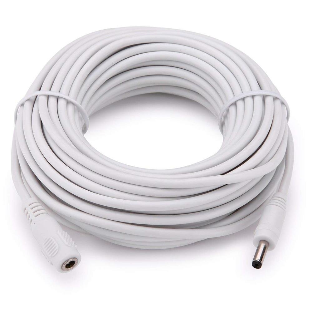 12V 24V White DC 5521 Male to Female Extension Waterproof DC Power Cord Cable For CCTV