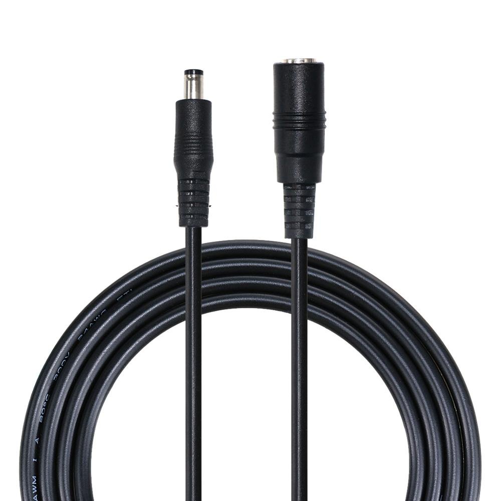 12V 24V White DC 5521 Male to Female Extension Waterproof DC Power Cord Cable For CCTV