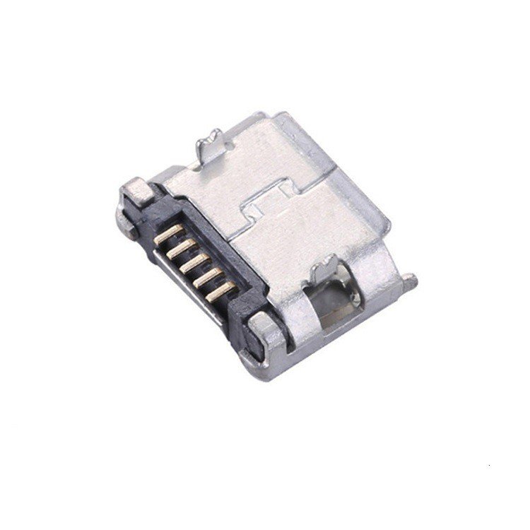 Micro USB Type B 3.1 Female Socket V8 Connector Gold Plated Solder Type with 5P Pins Copper Contact for PCB Current Application