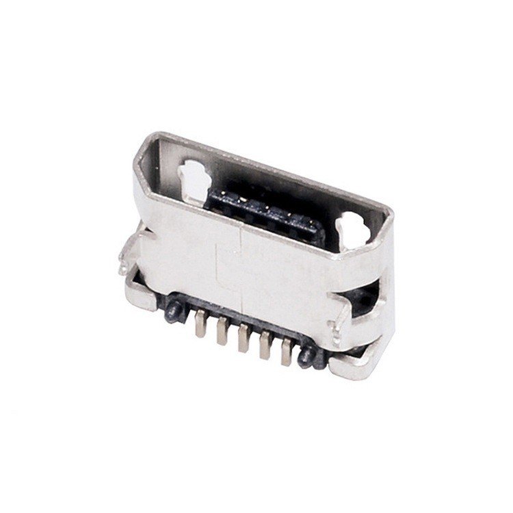 Micro USB Type B 3.1 Female Socket V8 Connector Gold Plated Solder Type with 5P Pins Copper Contact for PCB Current Application