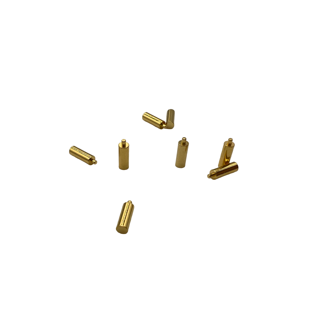 Custom pogo pin spring 1.5mm DIA1.5 L4.8 dip type gold plated Brass pogo connector