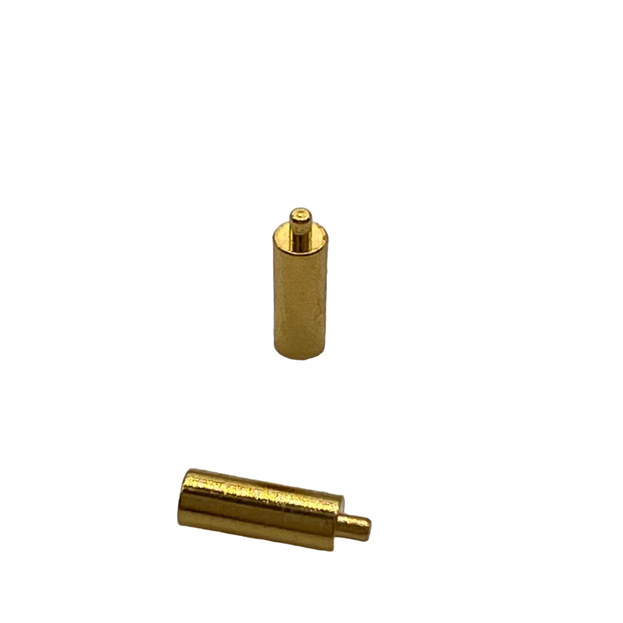 Custom pogo pin spring 1.5mm DIA1.5 L4.8 dip type gold plated Brass pogo connector