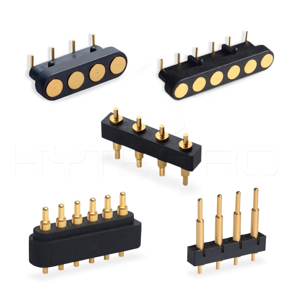 HytePro 2mm 4mm pitch pin connector,standard pogo pin connector 6pins