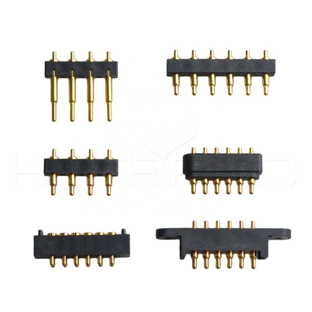 HytePro 2mm 4mm pitch pin connector,standard pogo pin connector 6pins