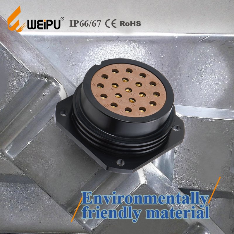 China factory receptacle WL52K19Z IP67 15-22mm cable Waterproof 19 Pins Socapex Style power Connector for stage lighting