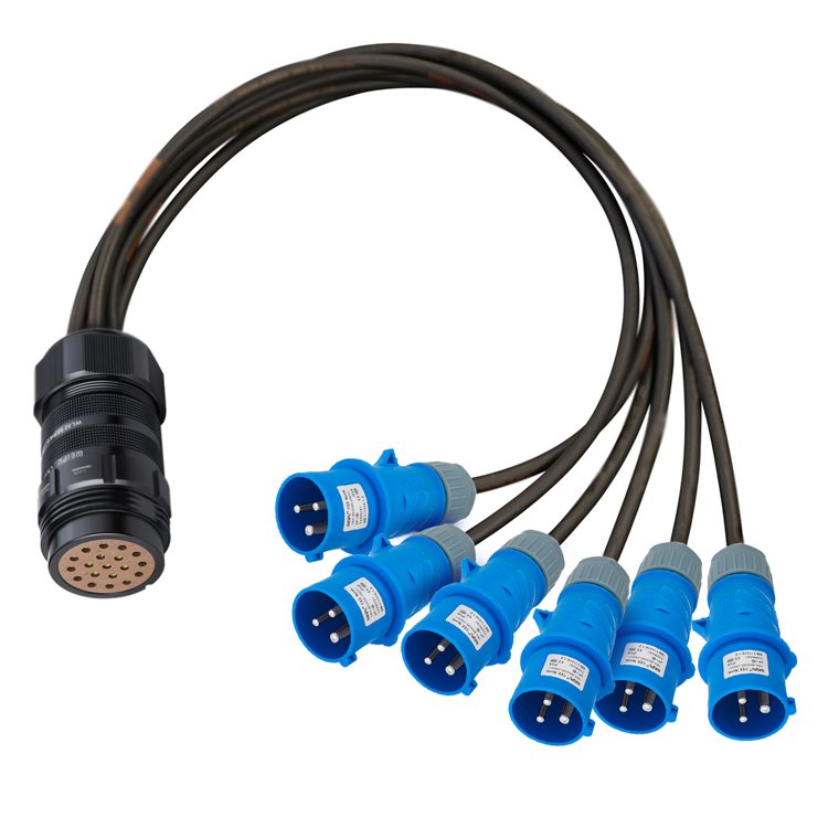 China factory receptacle WL52K19Z IP67 15-22mm cable Waterproof 19 Pins Socapex Style power Connector for stage lighting