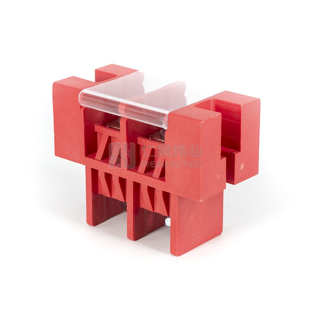 Battery Terminal Block Red Black Feed Through Panel Mount 2-Way Connector 100A 150A 200A 250A