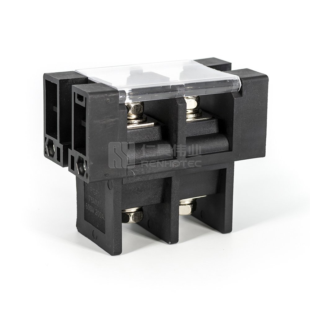 Battery Terminal Block Red Black Feed Through Panel Mount 2-Way Connector 100A 150A 200A 250A