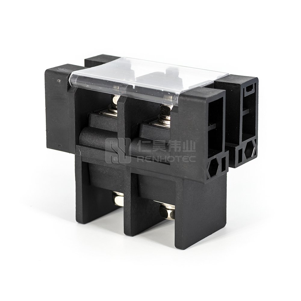 Battery Terminal Block Red Black Feed Through Panel Mount 2-Way Connector 100A 150A 200A 250A