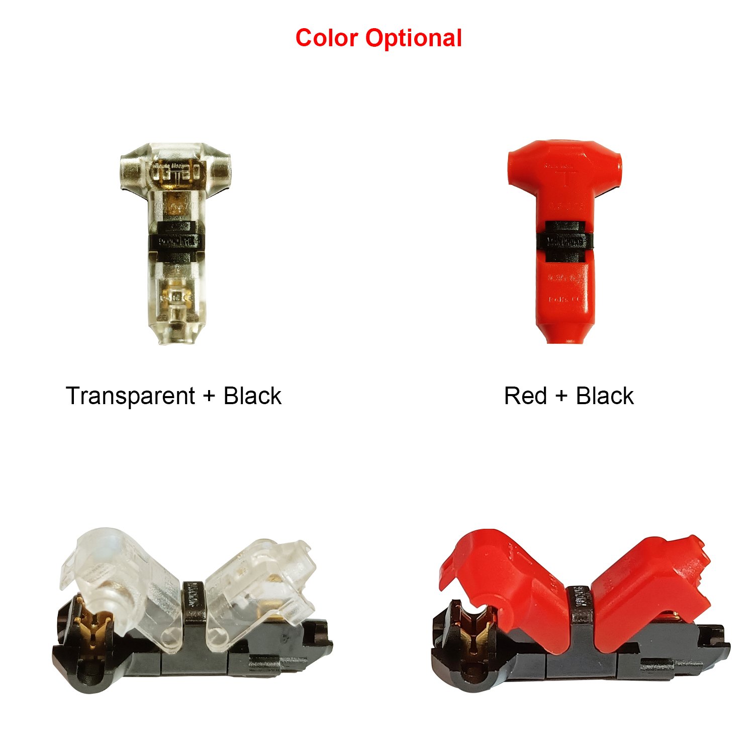 Self-Stripping Quick Splice Electrical Wire Terminals No Wire-Stripping Required T Shape 1 Pin Wire Connectors