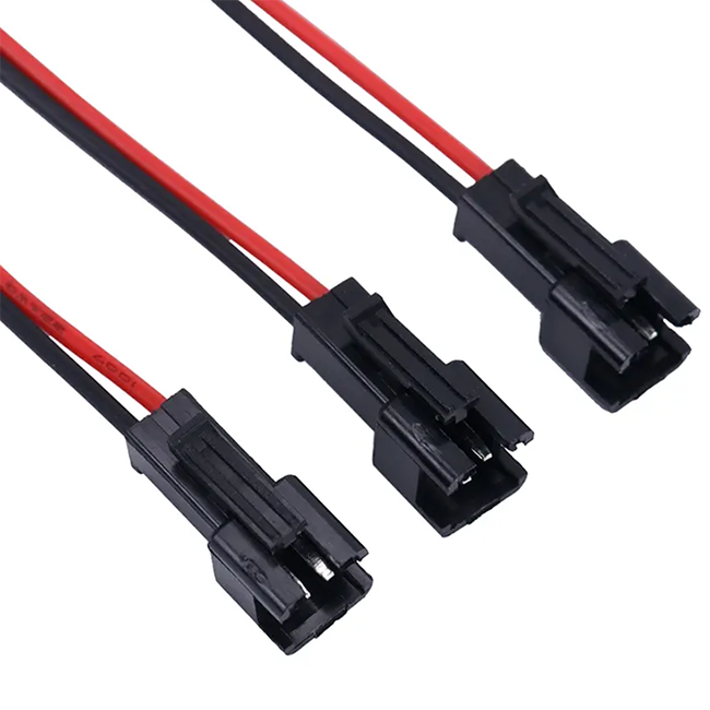 Custom 3 Pin 4 Pin Electric Jst Terminal Electrical 2 Pins Sm Plug Cables With Connector Wire Male And Female Connectors
