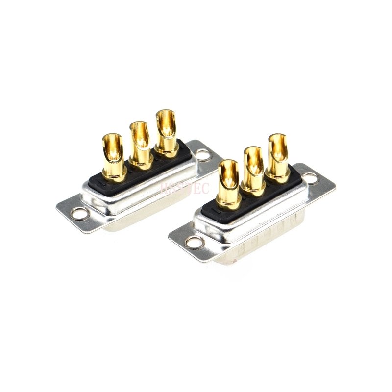 Gold plated MALE FEMALE high current CONNECTOR 3W3 30A D-SUB adapter solder type 3pin plug socket Welding high power DB3